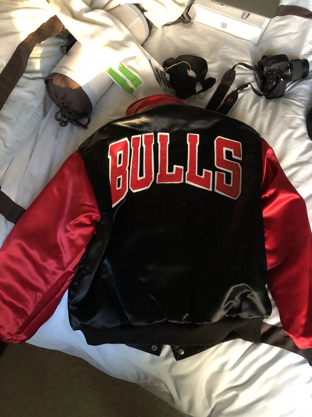 NBA Bombers NBA Retro Chicago Bulls Reversible Leather Jacket Bomber