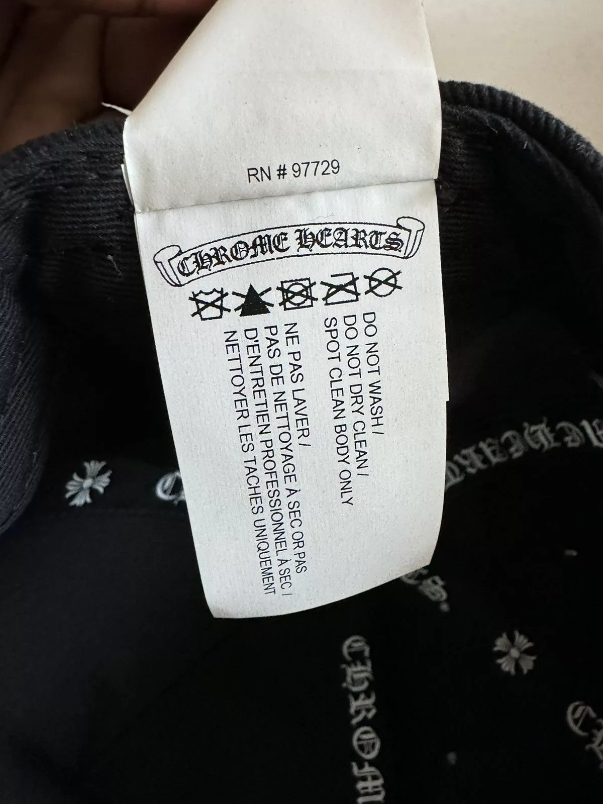 Chrome Hearts Hats Chrome Hearts Black Denim Horseshoe Hat