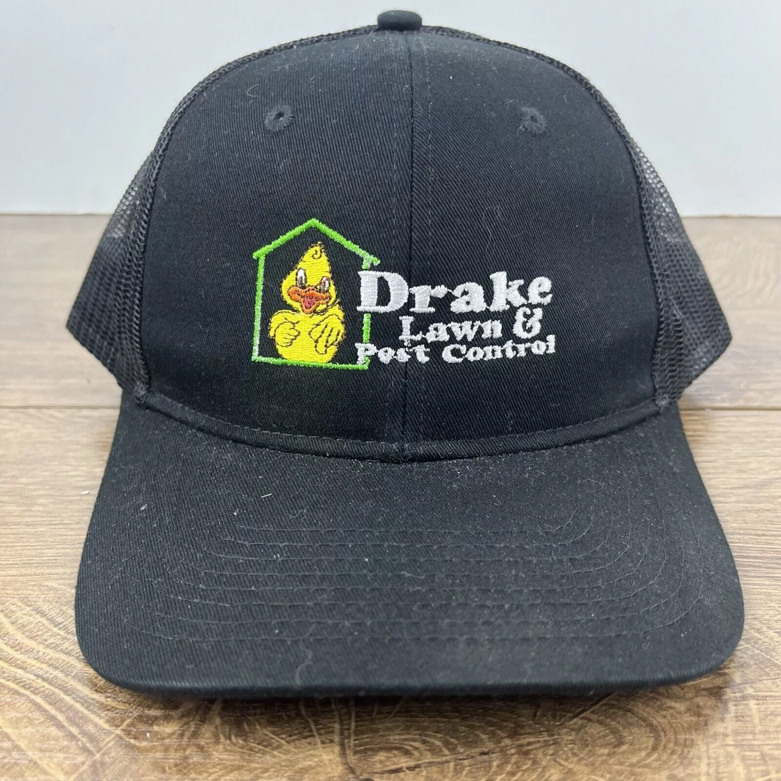 Other Hats Other Drakes Lawn & Pest Control Snapback Hat Black Hat Adjustable
