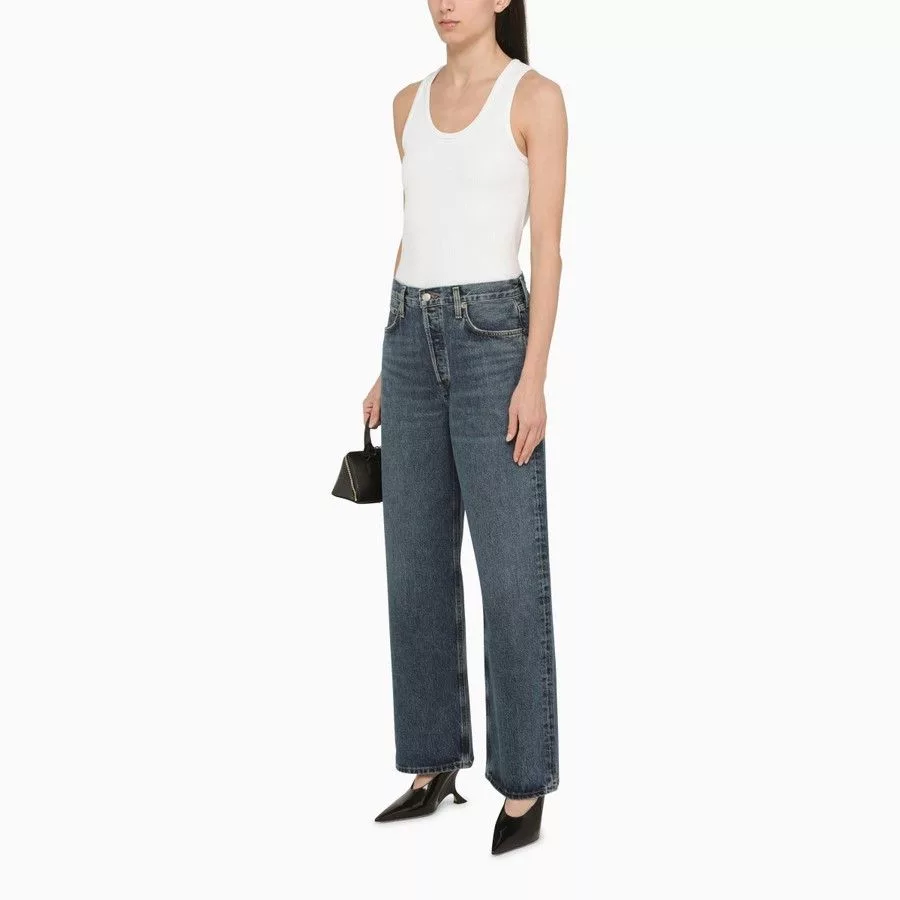 Agolde Jeans Agolde o1d2blof0724 Denim Jeans in Dark Blue