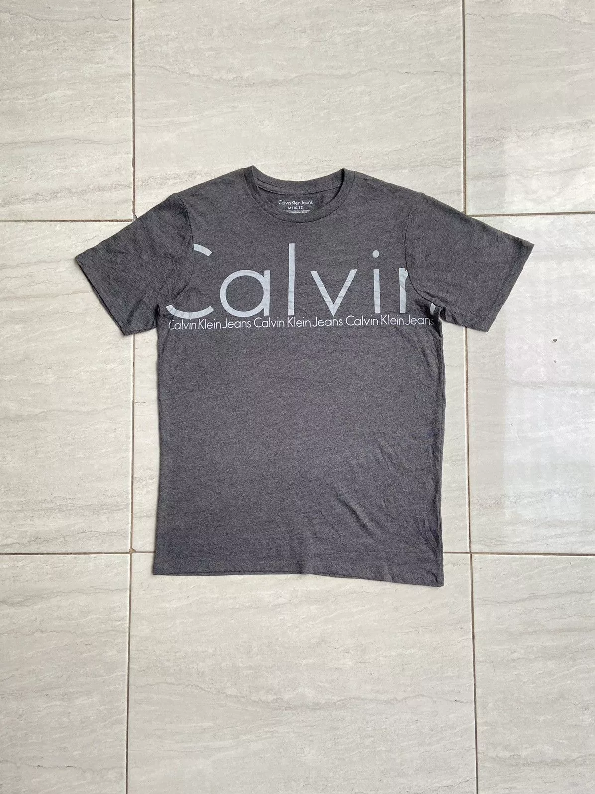 Calvin Klein Short Sleeve T Shirts CALVIN KLEIN Grey T-Shirt Gray