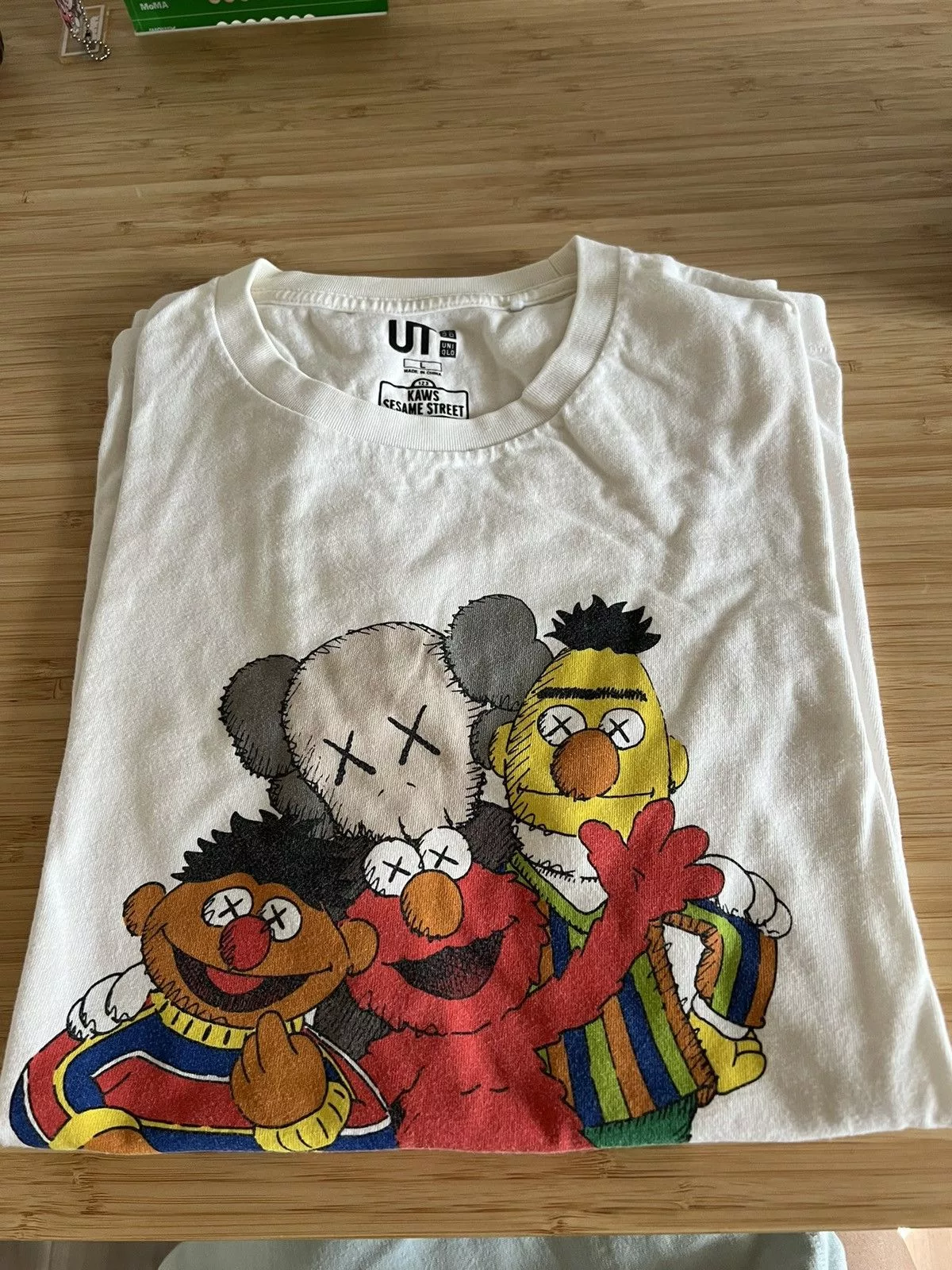 Kaws Short Sleeve T Shirts Kaws × Uniqlo Uniqlo x Kaws x Sesame Street White