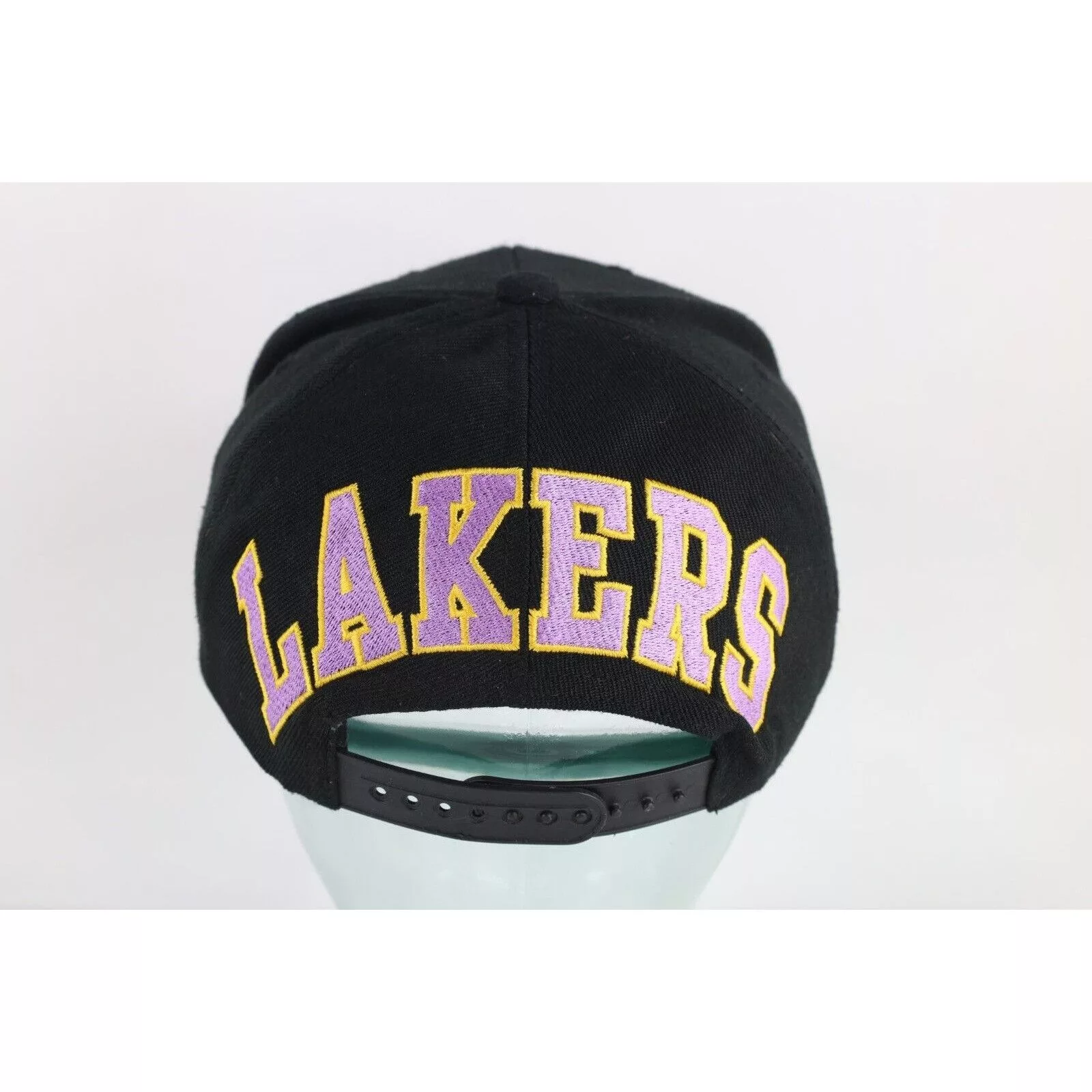 Mitchell & Ness Hats Mitchell & Ness × Vintage Mitchell & Ness Block Letter Los Angeles Lakers Snapback Hat Black