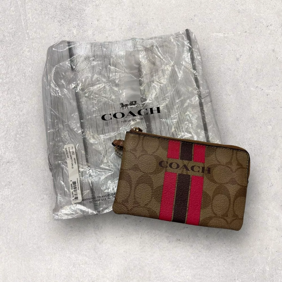 Coach Wallets Coach × Vintage Vintage Coach Signature wristlet Brown