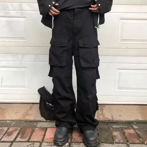 Jean Denim Black Cargo Jeans Vintage