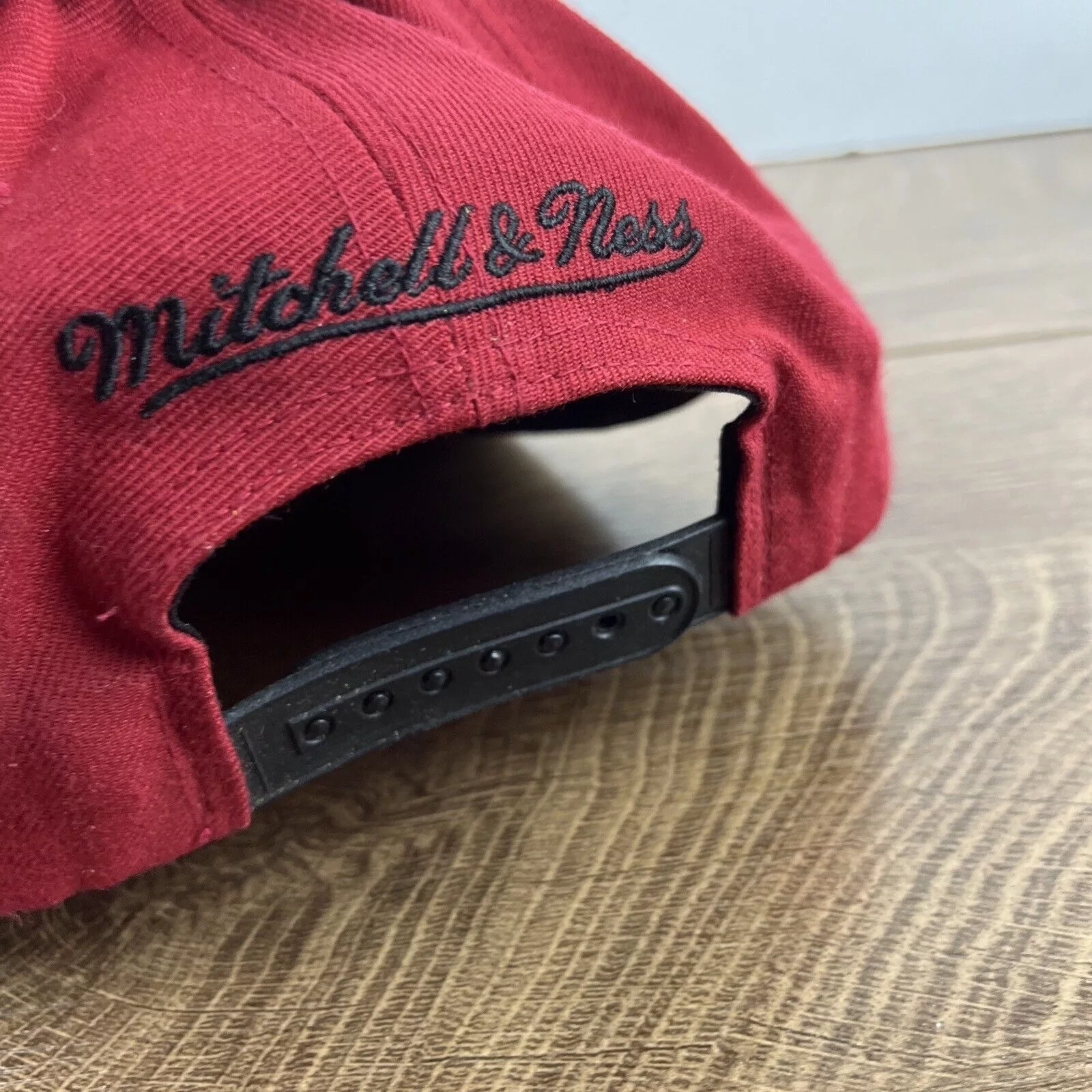 Mitchell & Ness Hats Miami Heat Hat Mitchell & Ness Miami Red Hat Adjustable Adul