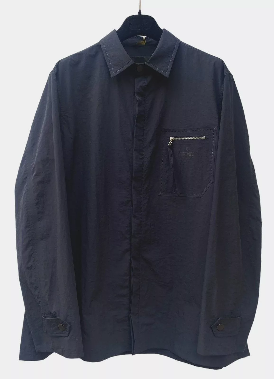 Fendi Light Jackets NEW Fendi Interlock light windbreaker shirt jacket Blue