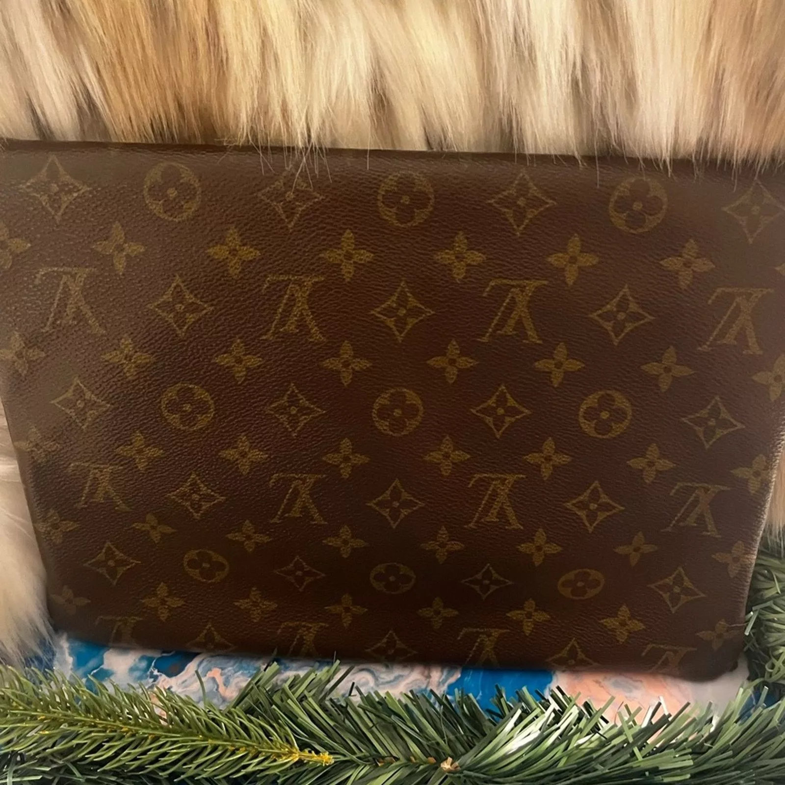 Louis Vuitton Shoulder Bags 💎 Vintage Louis Vuitton Monogram Fold over large clutch Brown