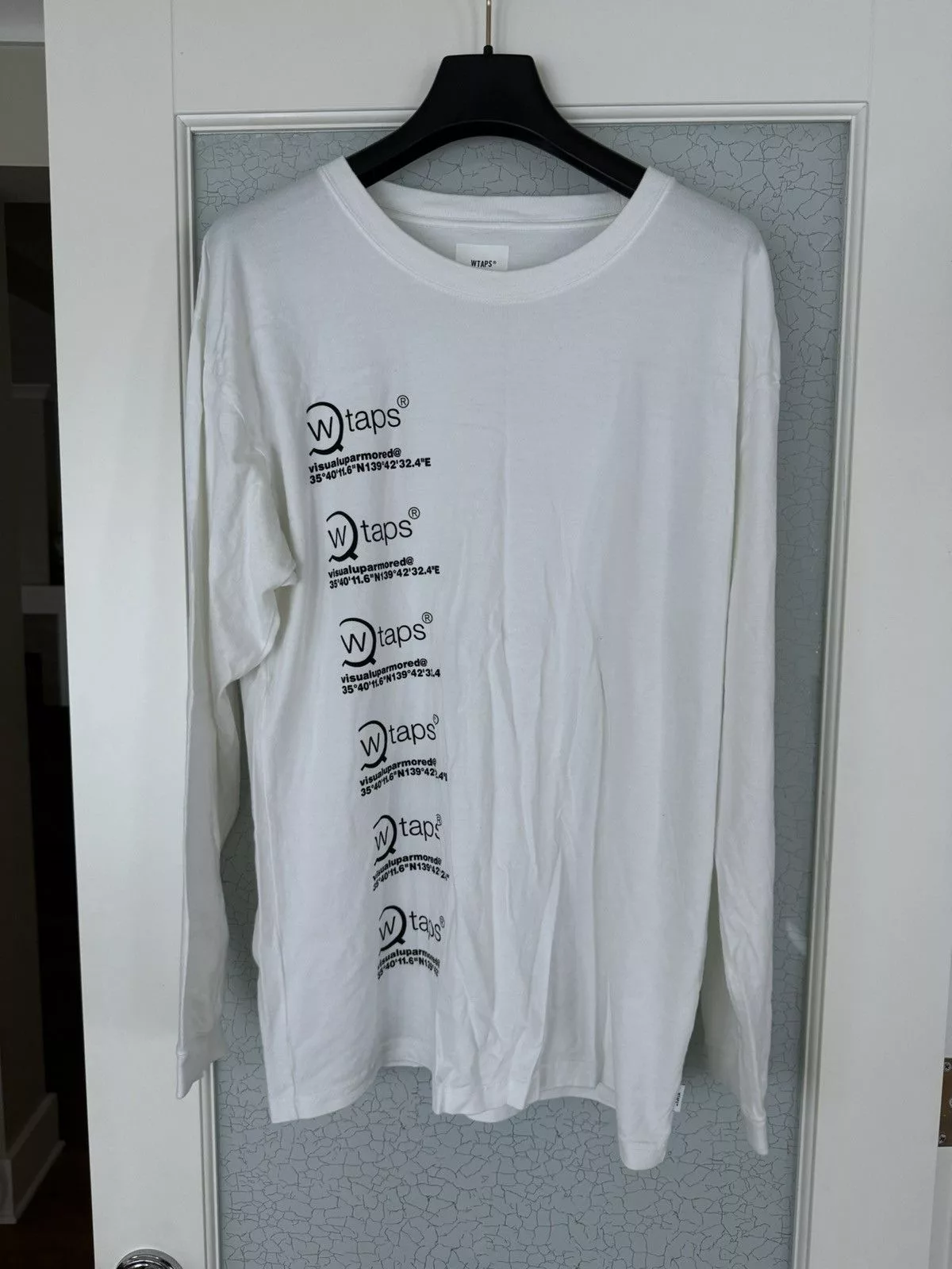Wtaps Long Sleeve T Shirts Wtaps repeat logo long-sleeve tshirt White