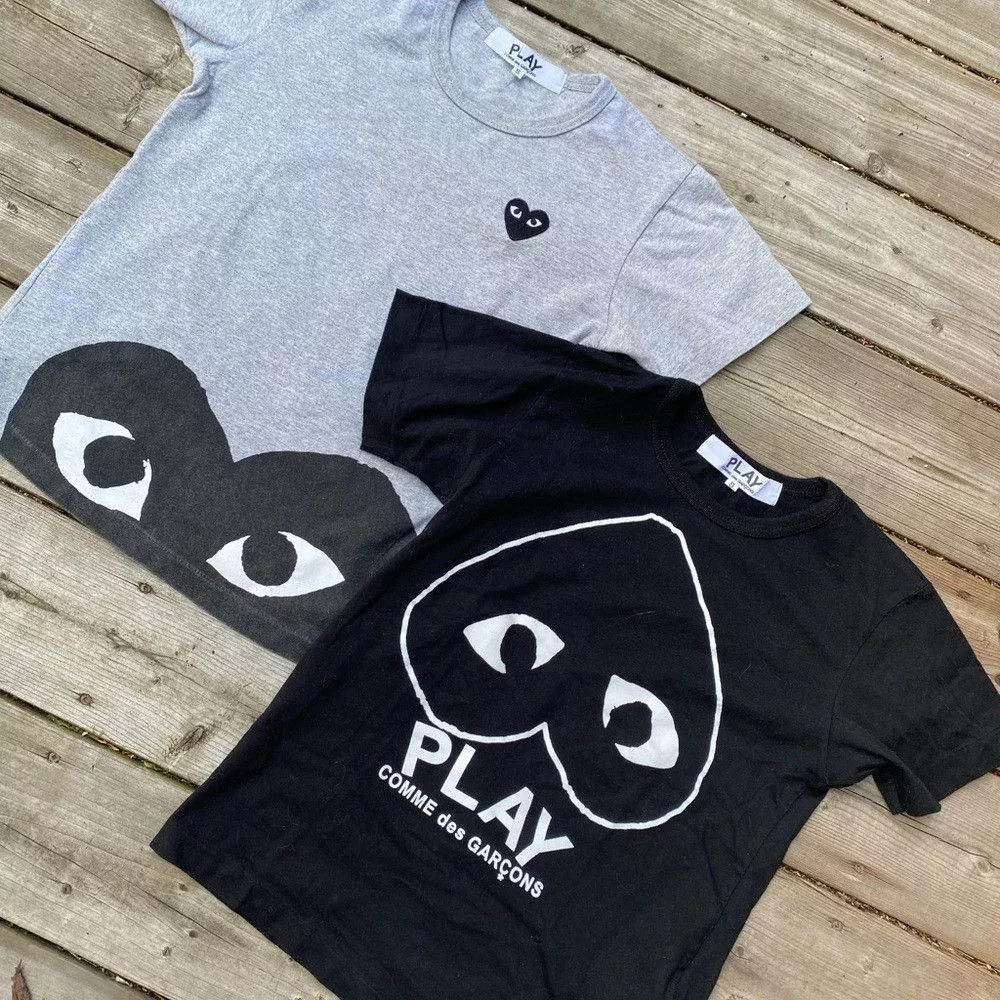 Comme des Garcons Short Sleeve T Shirts Comme des Garcons Commes Des Garçons Play Single Stitch T Shirts Small Multi