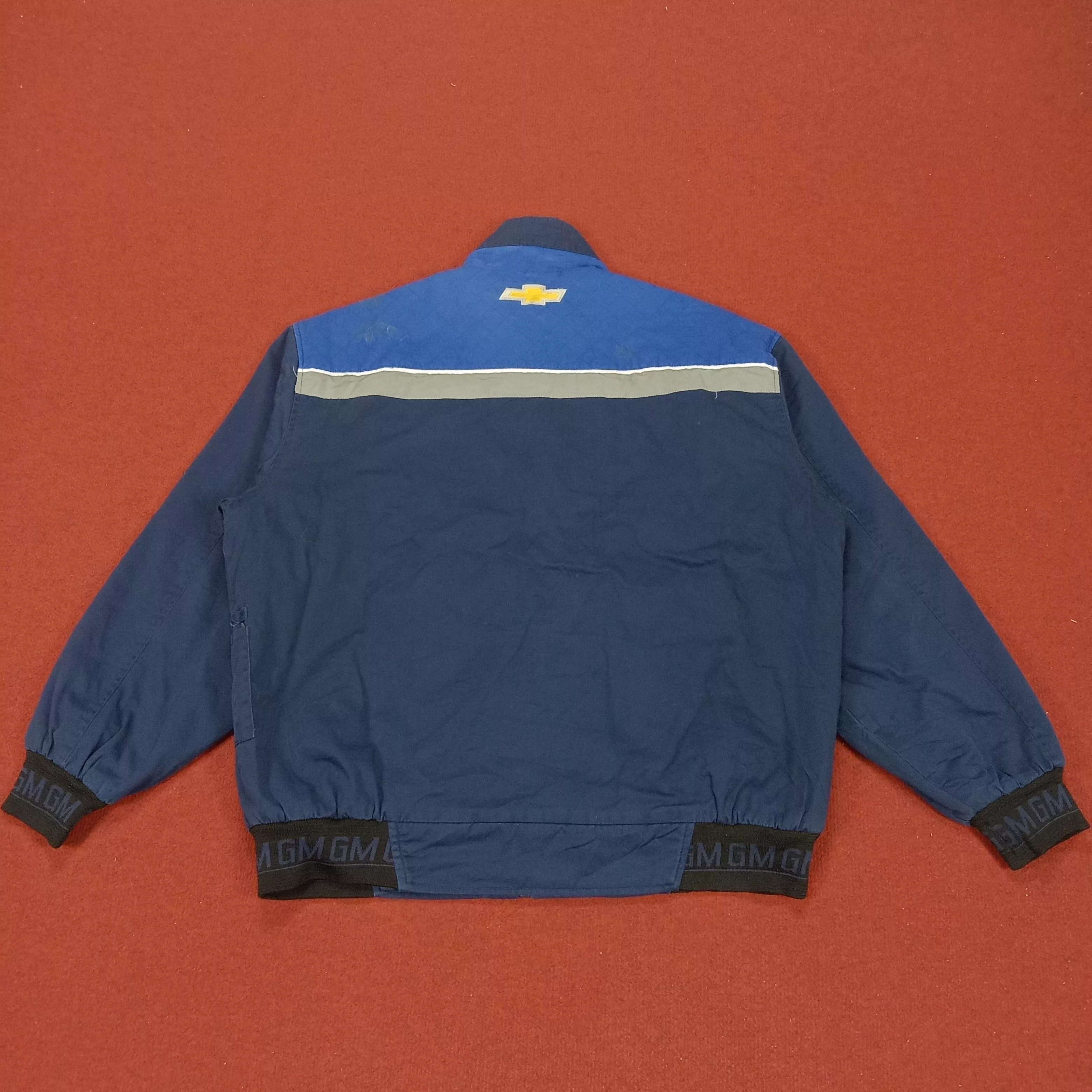 Chevrolet Light Jackets Chevrolet × Vintage Chevrolet Jacket Racing Workwear Style Blue