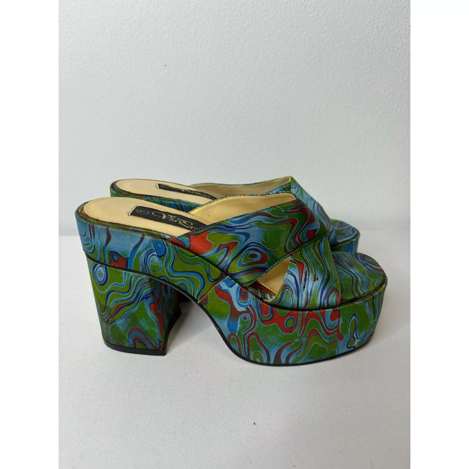 Unknown London Heels Unknown London Groovy Platform Heels Blue