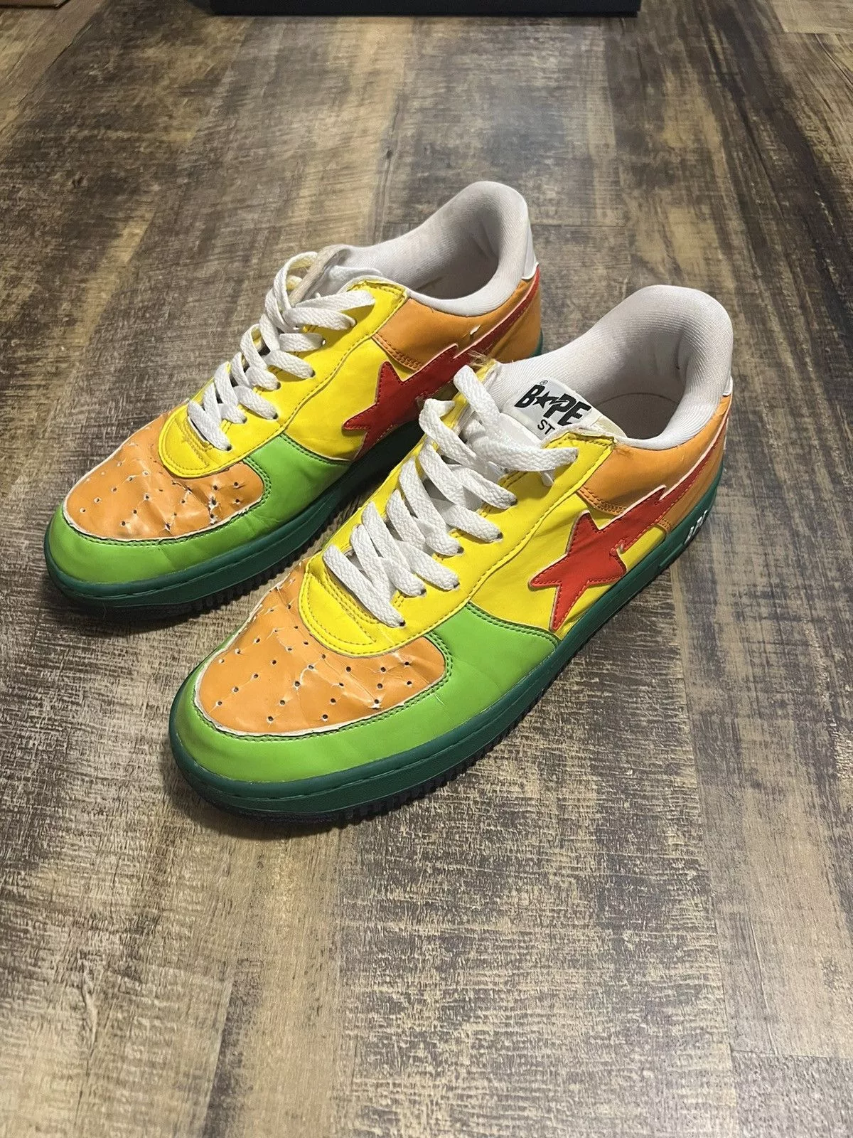 Bape Low Top Sneakers Bape × Nigo Multi-Color Bapesta Shoes