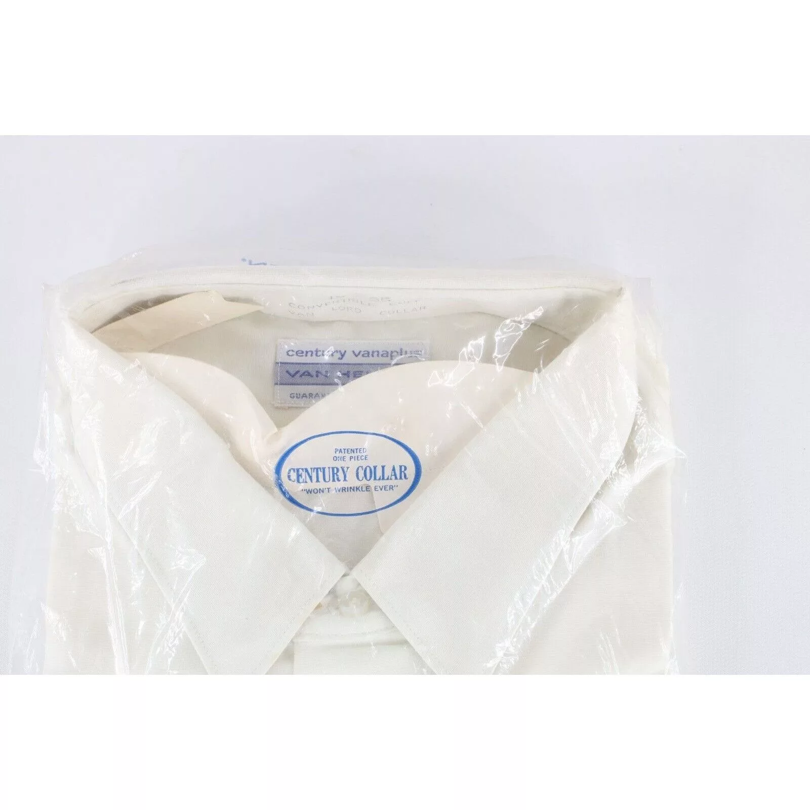Vintage Shirts Button Ups Deadstock Vintage 60s 70s Collared Long Sleeve Button Shirt White Streetwear
