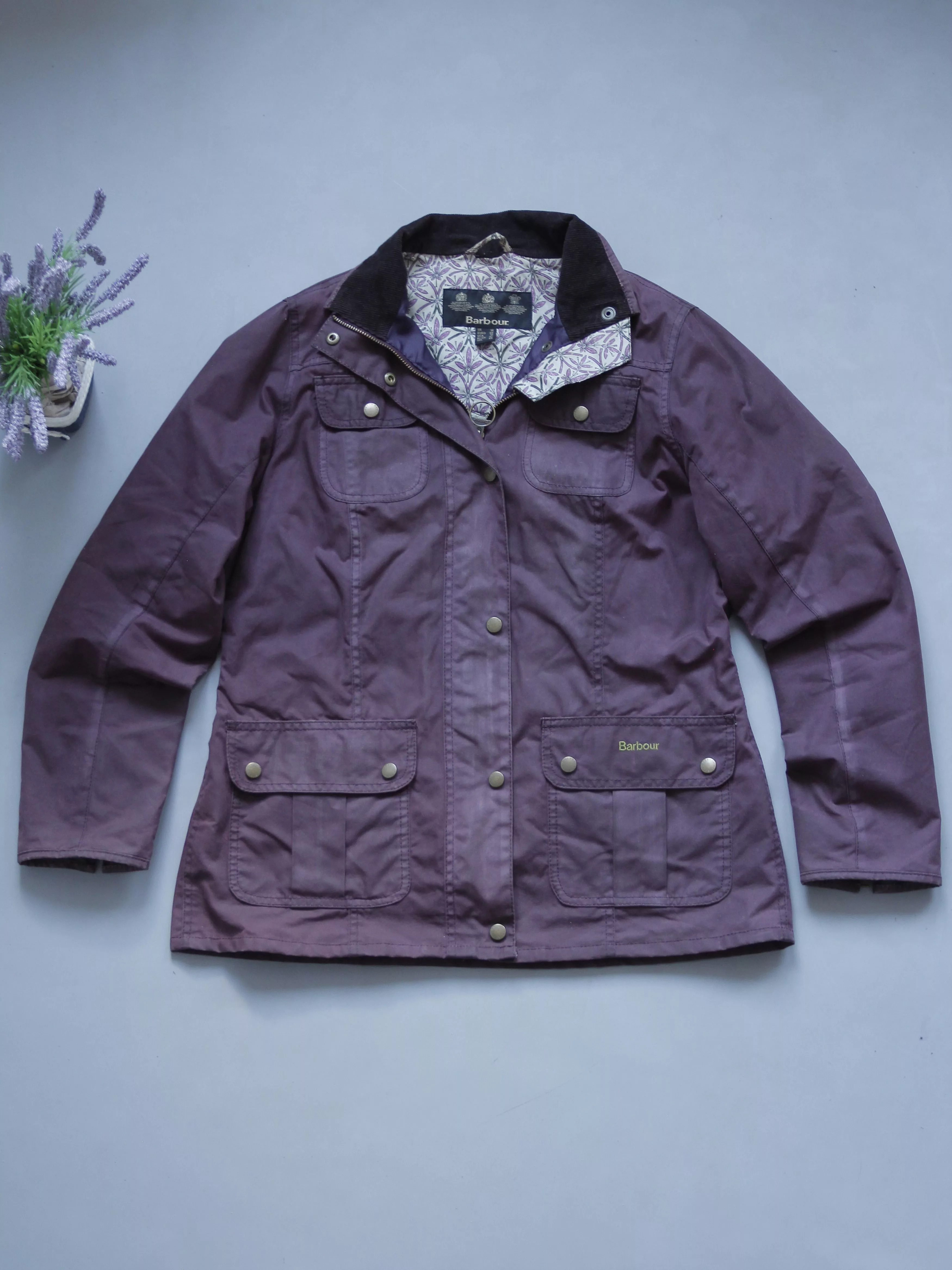 Barbour Jackets BARBOUR WAXED WOMENS MORRIS UTILITY JACKET WAX COAT Purple