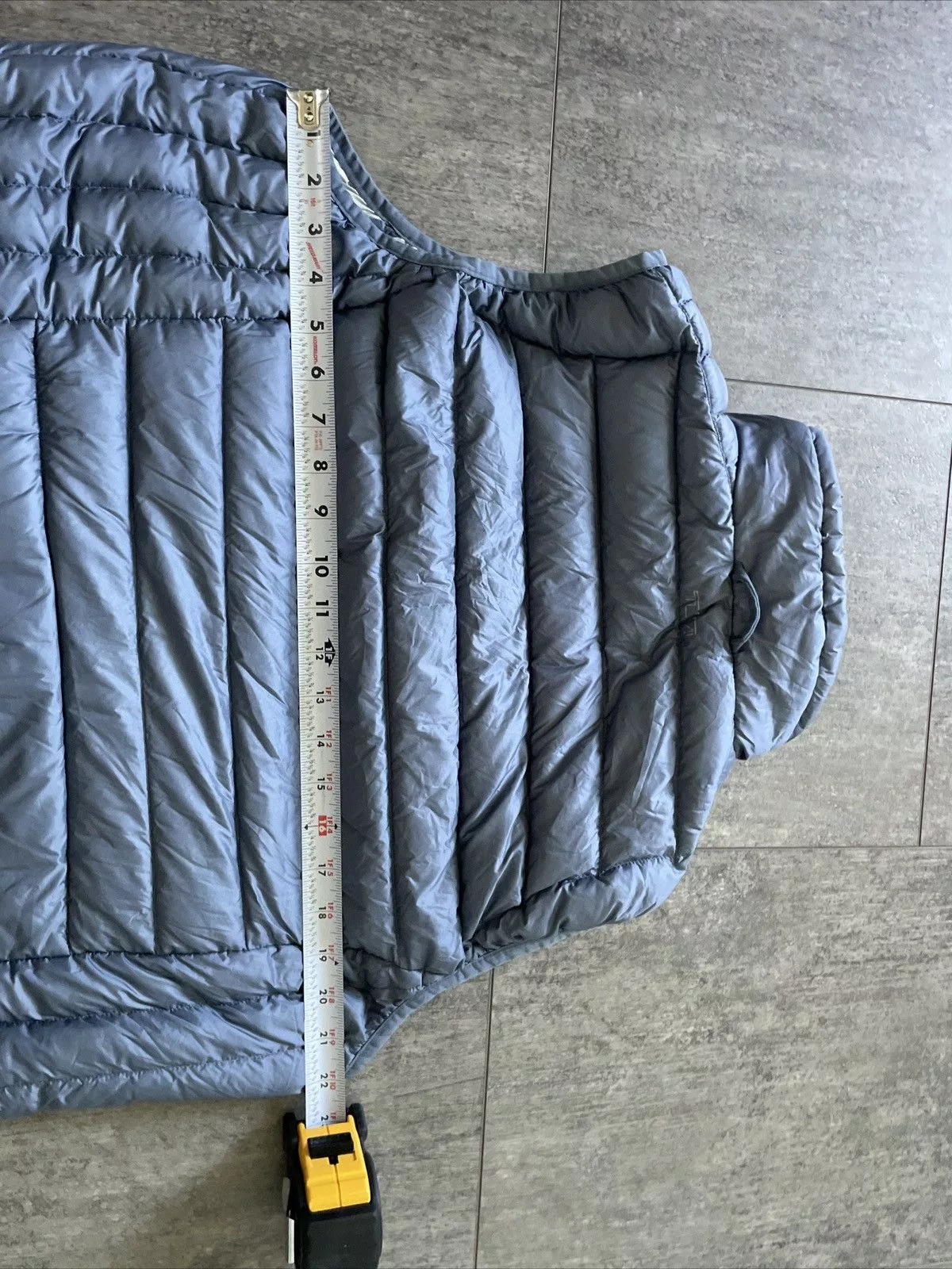 Tumi Vests Tumi Packable Pillow Full Zip Puffer Down Vest Blue