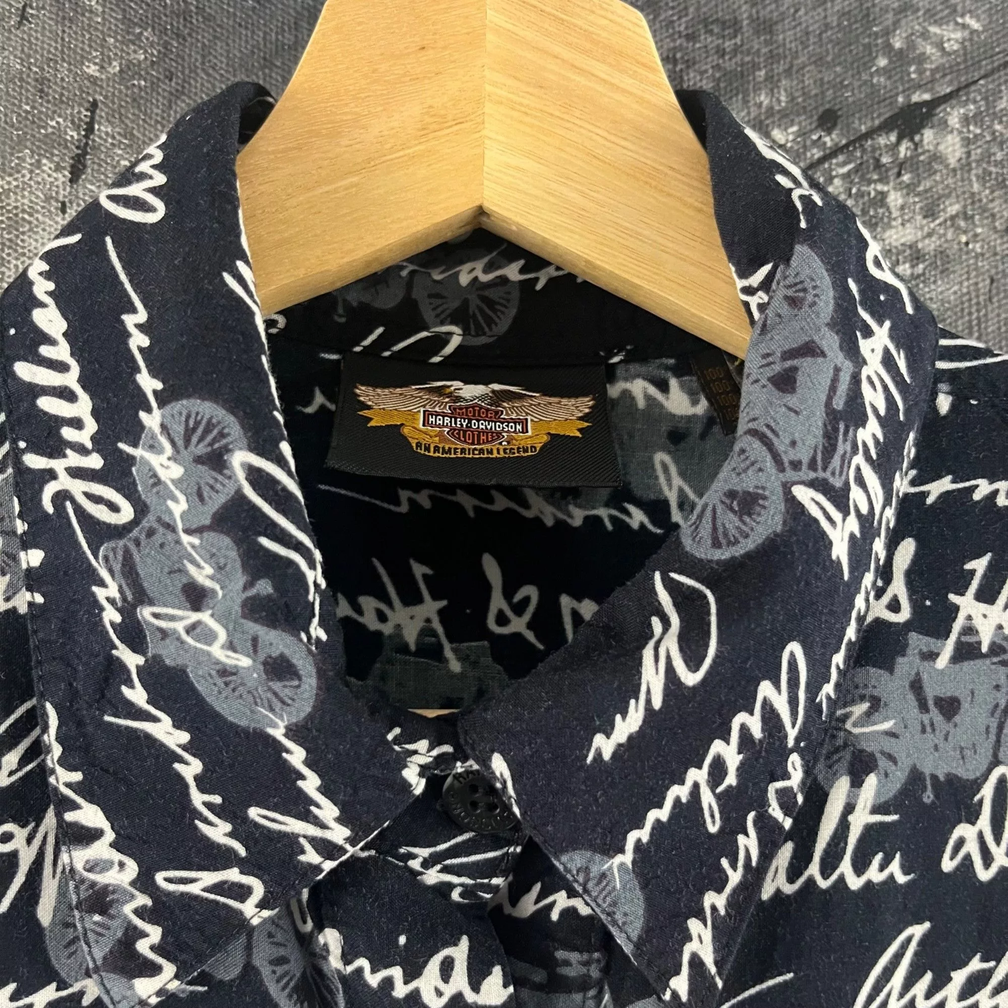 Harley Davidson Shirts Button Ups Harley Davidson × Vintage Vintage Y2K Harley Davidson shirt Black