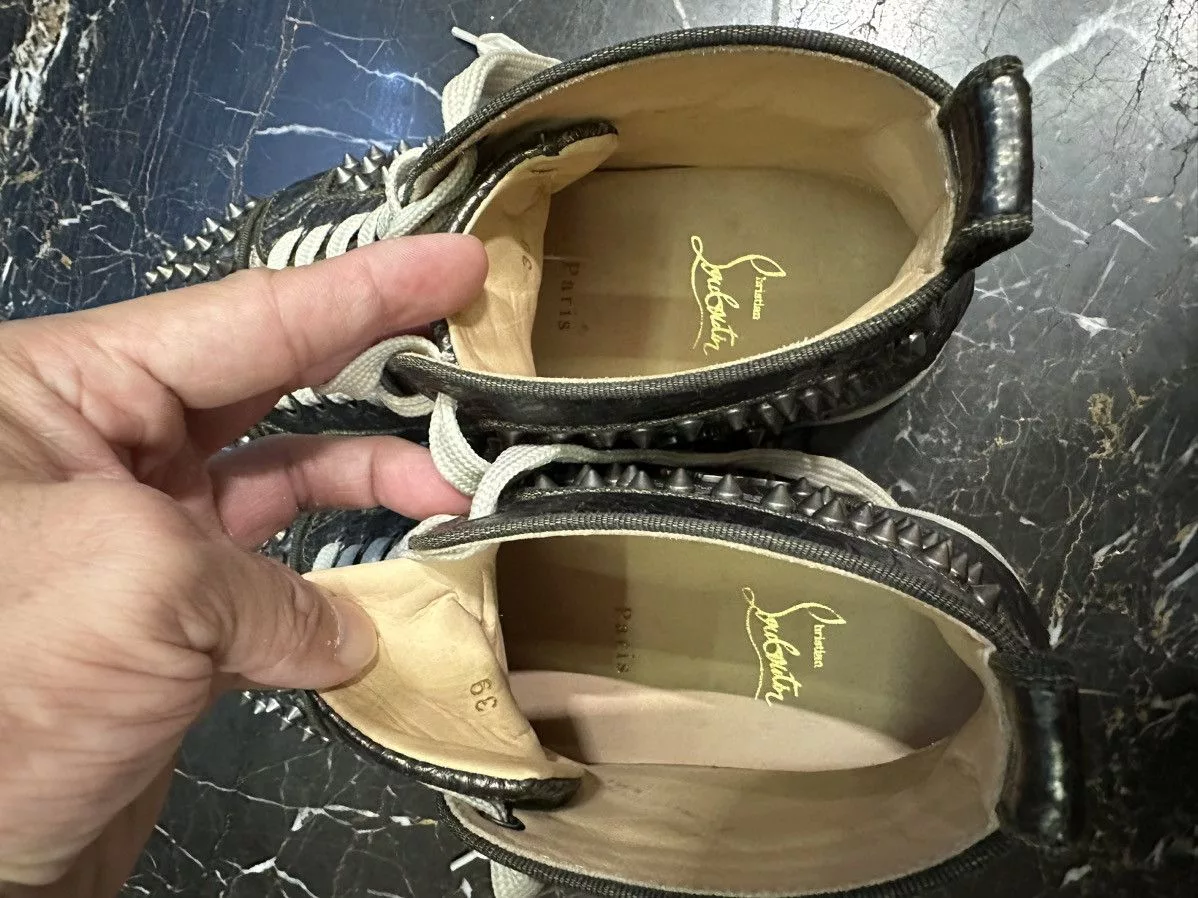 Christian Louboutin Hi Top Sneakers Christian Louboutin High top Python sneaker Silver