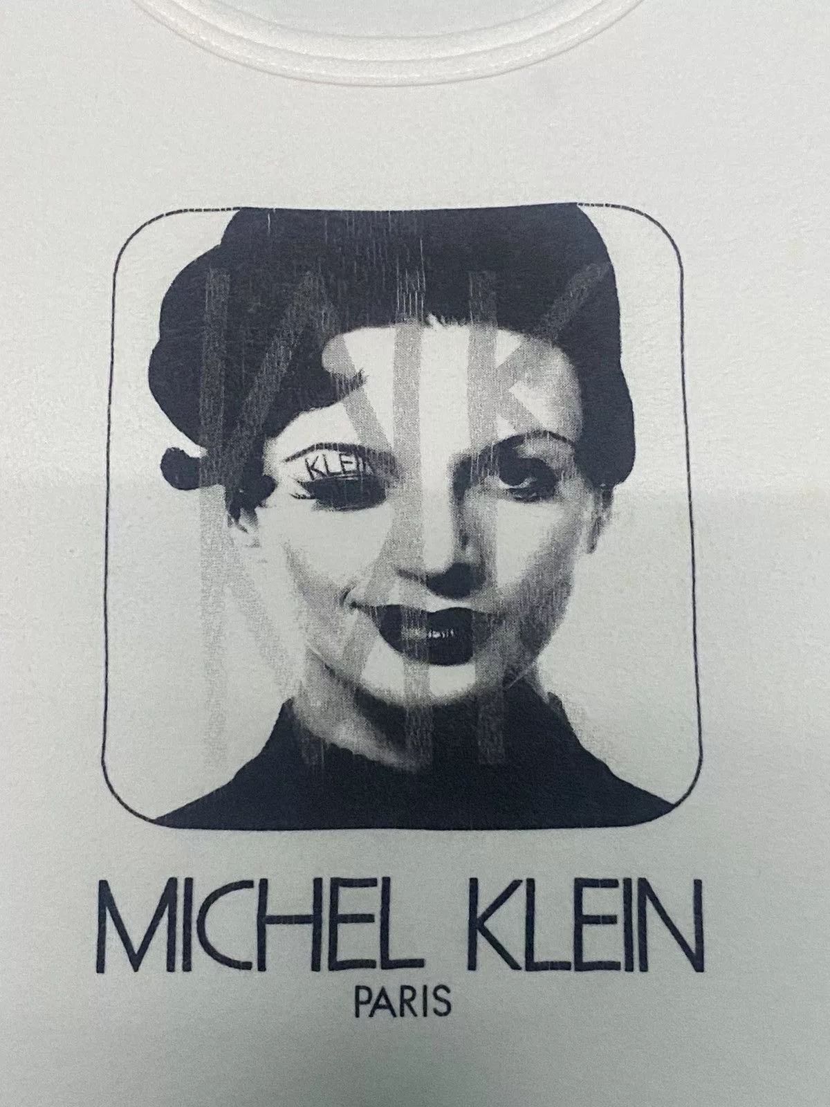Designer Bodysuits Designer × Michel Klein × Vintage 💥MICHEL KLEIN PHOTO TEE DESIGNER White
