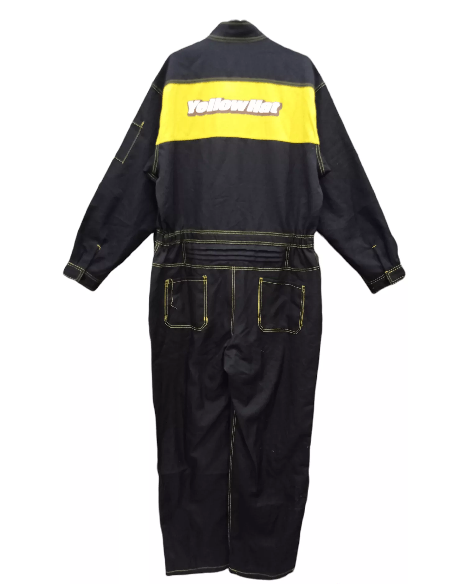 Other Overalls Jumpsuits Other Yellow Hat Coverall Black Workwear