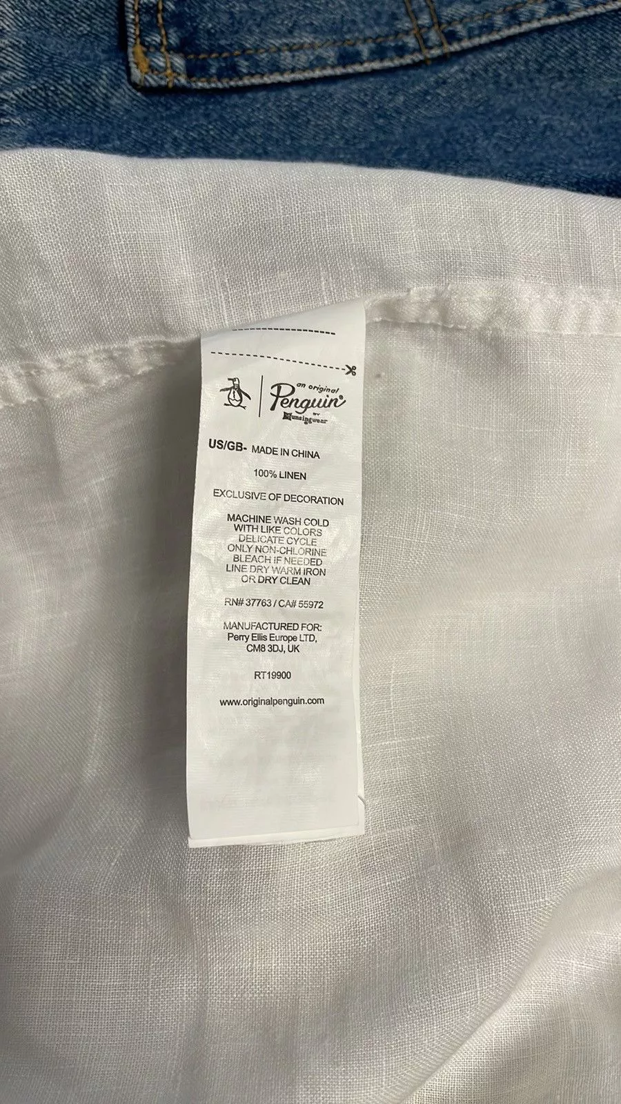 Original Penguin Shirts Button Ups Original Penguin Long Sleeve Button Down White