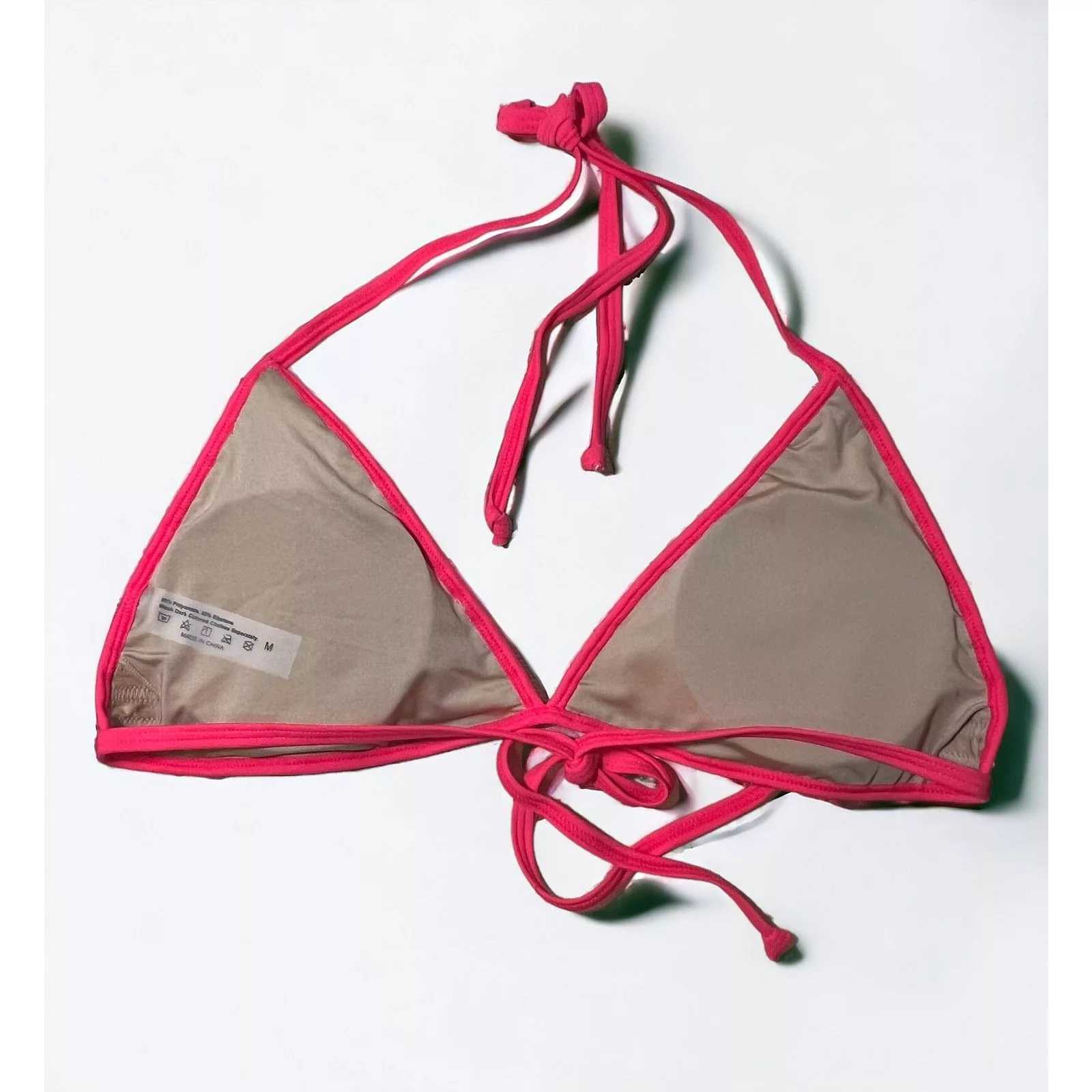 Other Miscellaneous Other Watermelon Red Nude Triangle Halter Bikini Top SMALL