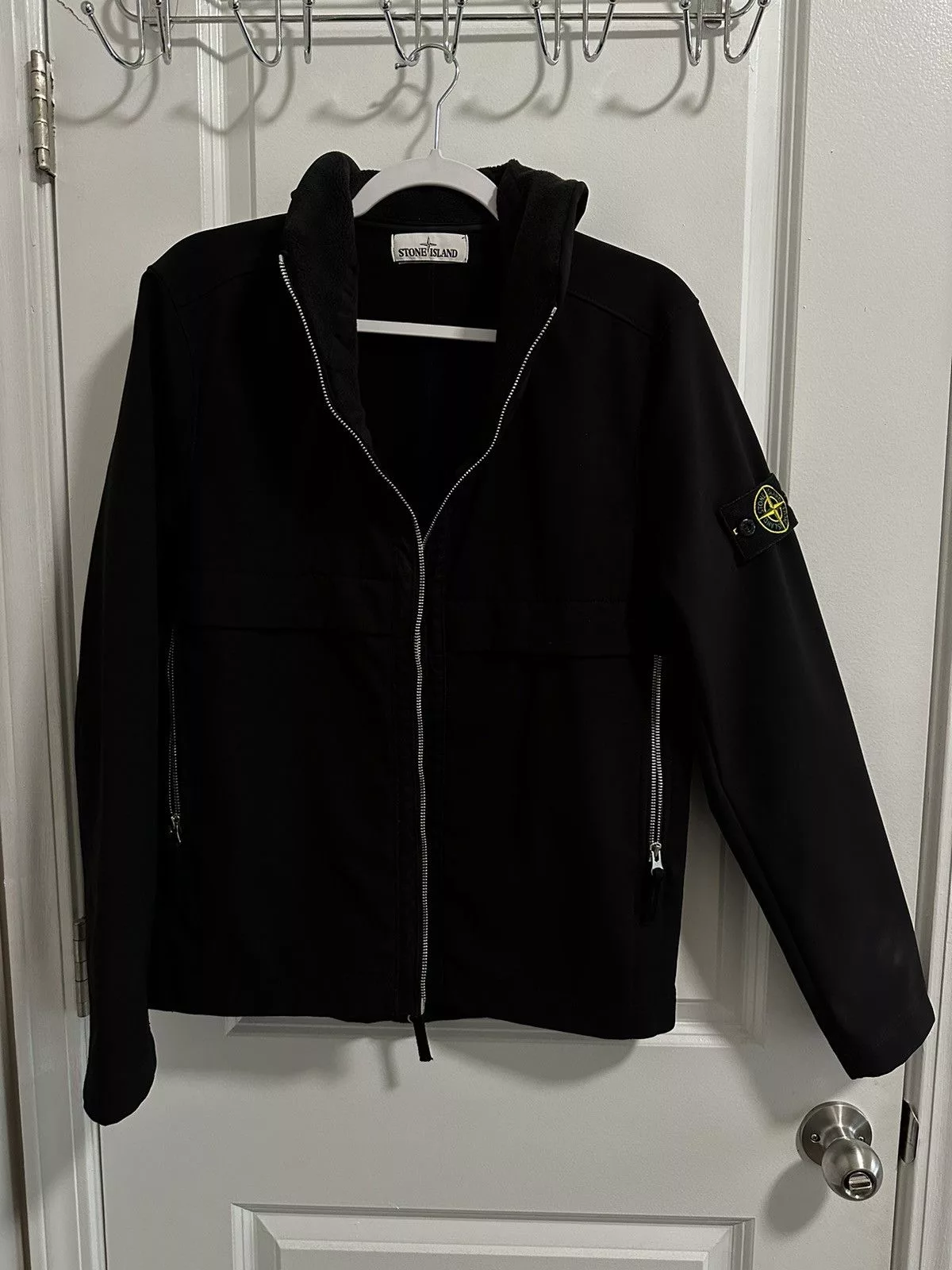 Stone Island Parkas 2 Items | Stone Island Coat + Soft Shell Jacket Black