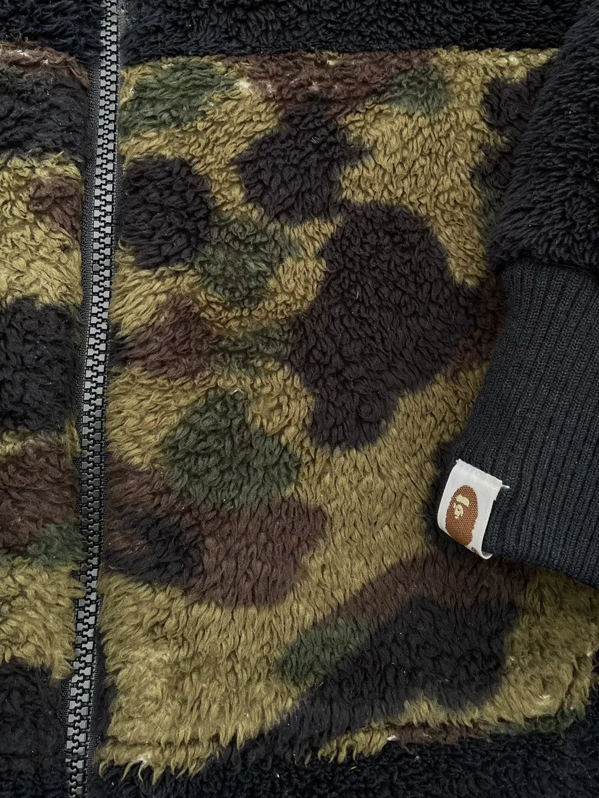 Bape Light Jackets Bape 1st Camo Boa Shark Full Zip Jacket Black
