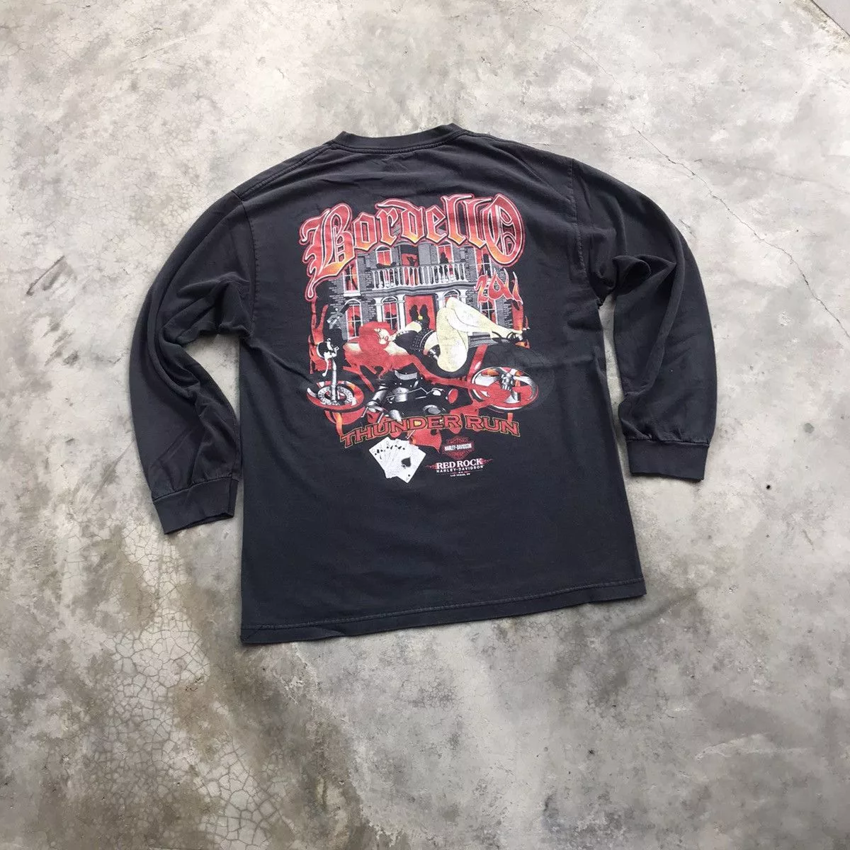Harley Davidson Long Sleeve T Shirts Harley Davidson × Vintage HARLEY DAVIDSON L/S SEXY LADIES VERY RARE TEE Black