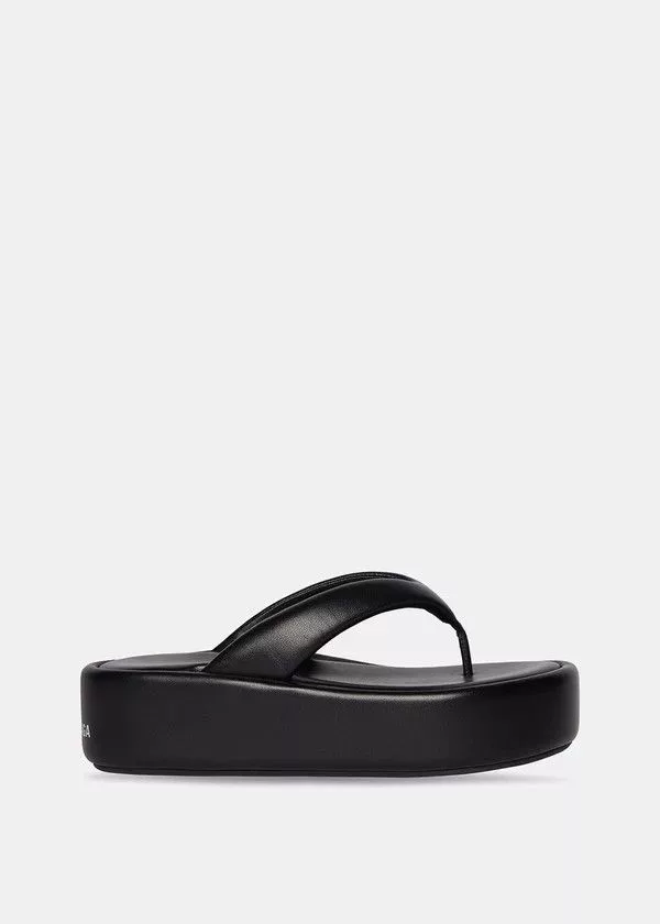 Balenciaga Sandals Balenciaga o1la1rc1a0624 Rise Thong Sandal in Black
