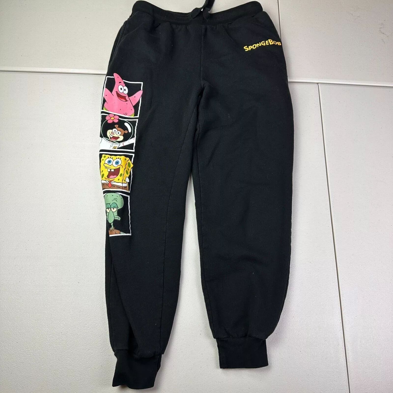 Nickelodeon Joggers Nickelodeon Spongebob Squarepants Jogging SweatPants Size M 7-9 Black