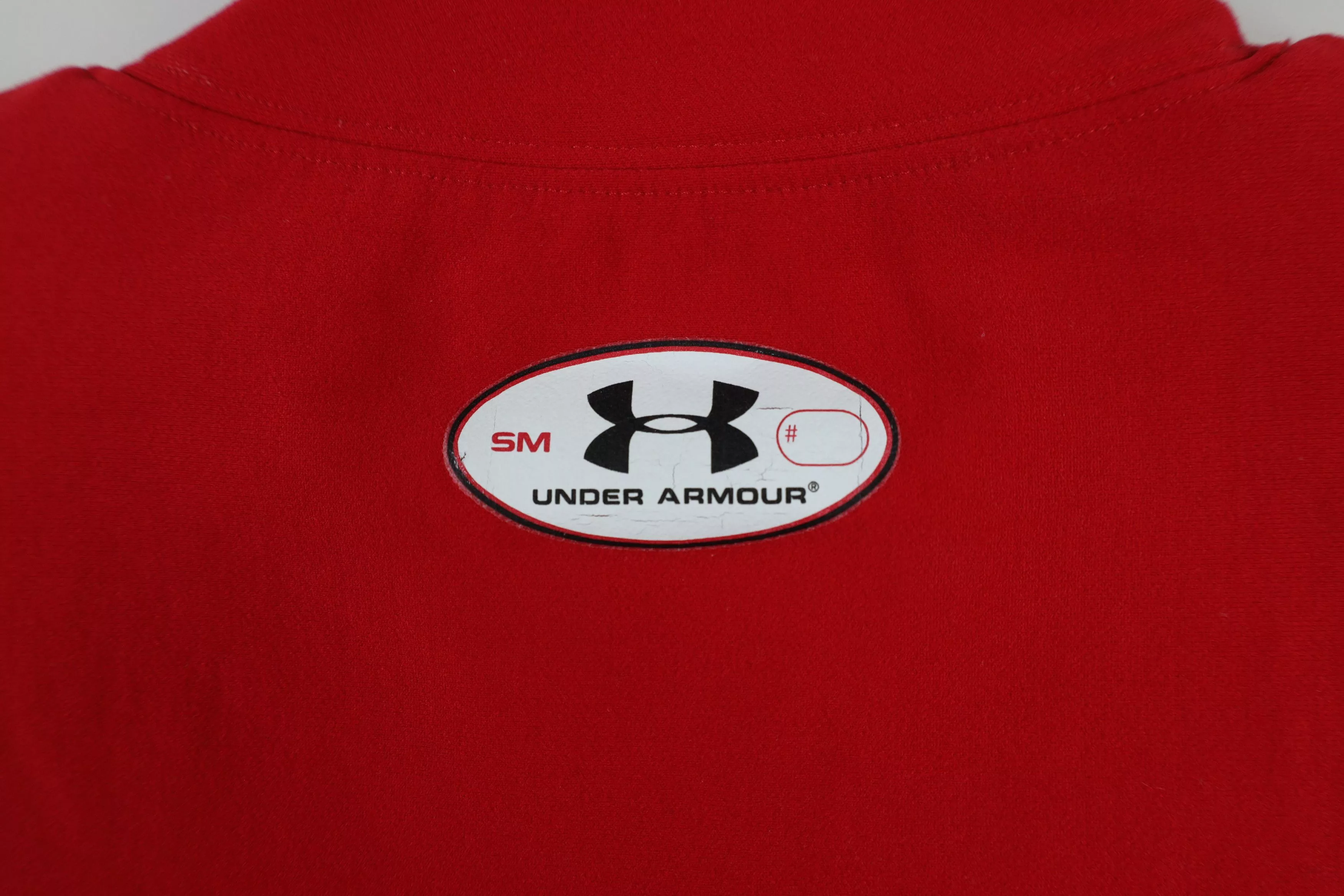 Under Armour Long Sleeve T Shirts Under Armour × Vintage Under Armour Compression Mock Neck Long Sleeve T-Shirt Red