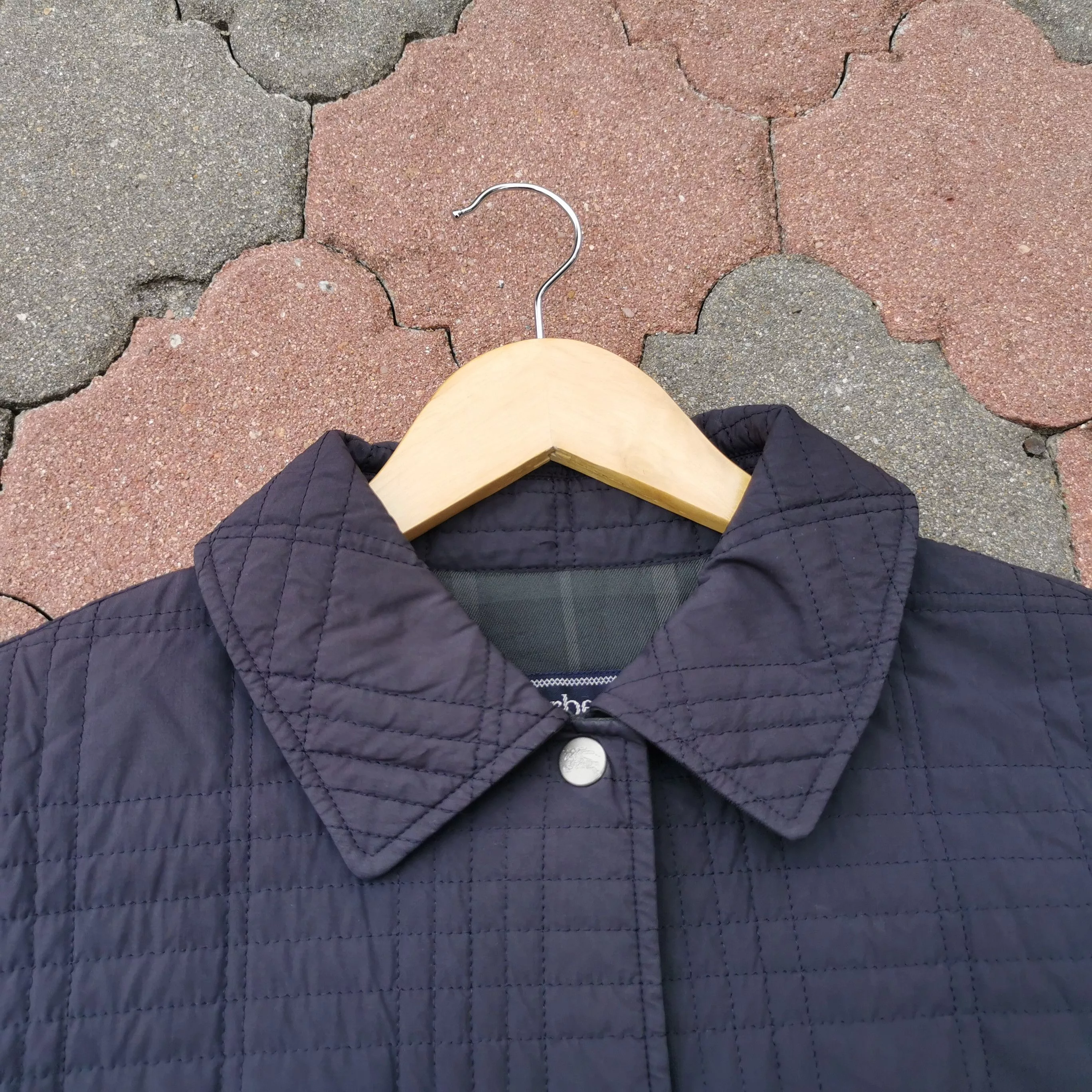 Burberry Light Jackets Vintage Burberry Button Jacket Blue