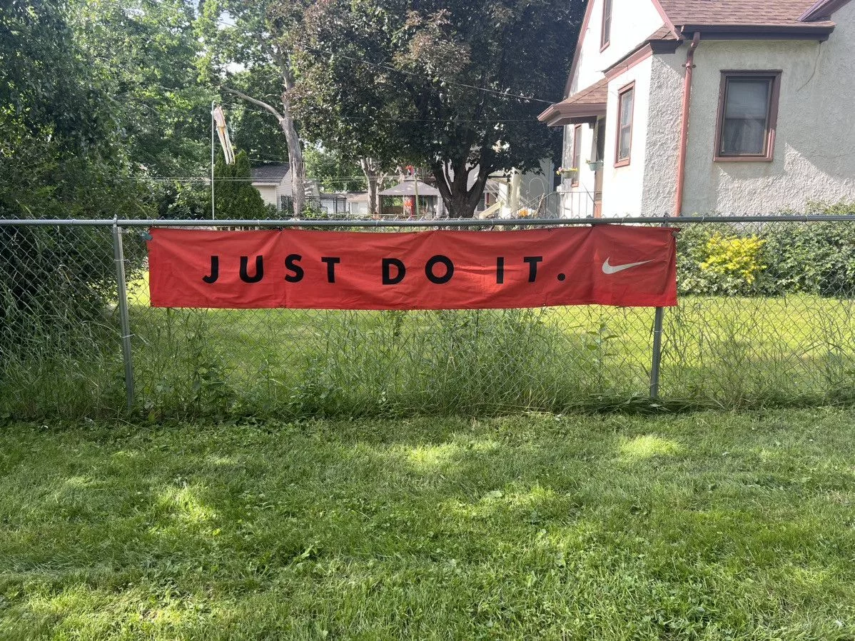 Nike Miscellaneous Nike × Vintage Vintage Nike Banner Orange