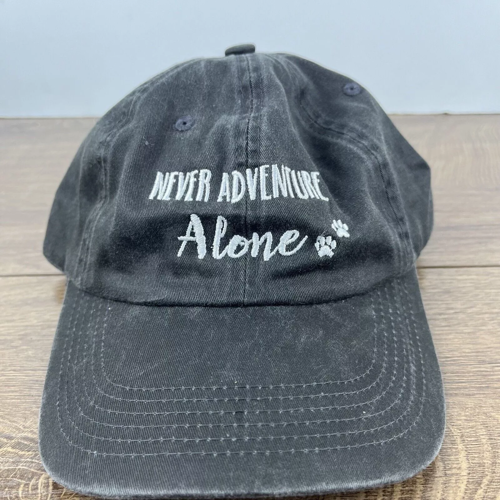 Other Hats Other Dog Hat Never Adventure Alone Hat Gray Hat Adjustable Hat Gr