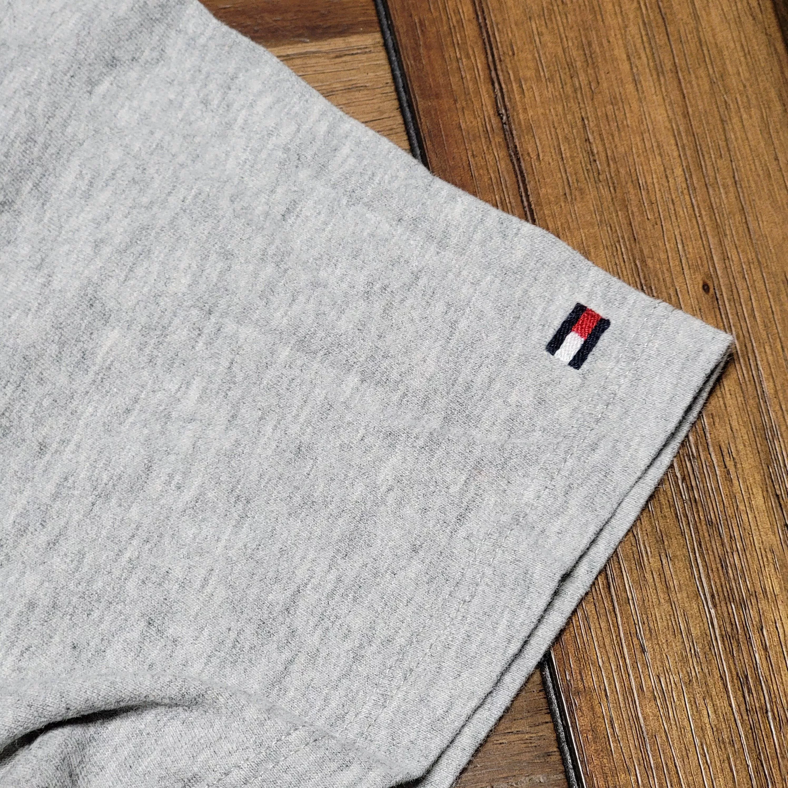 Tommy Hilfiger Short Sleeve T Shirts Tommy Hilfiger Tee - Grey with Raised Letters - Size Large Gray