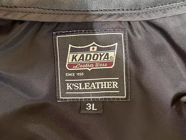 Kadoya Leather Jackets kadoyaStraight-pull collar leather coat Black