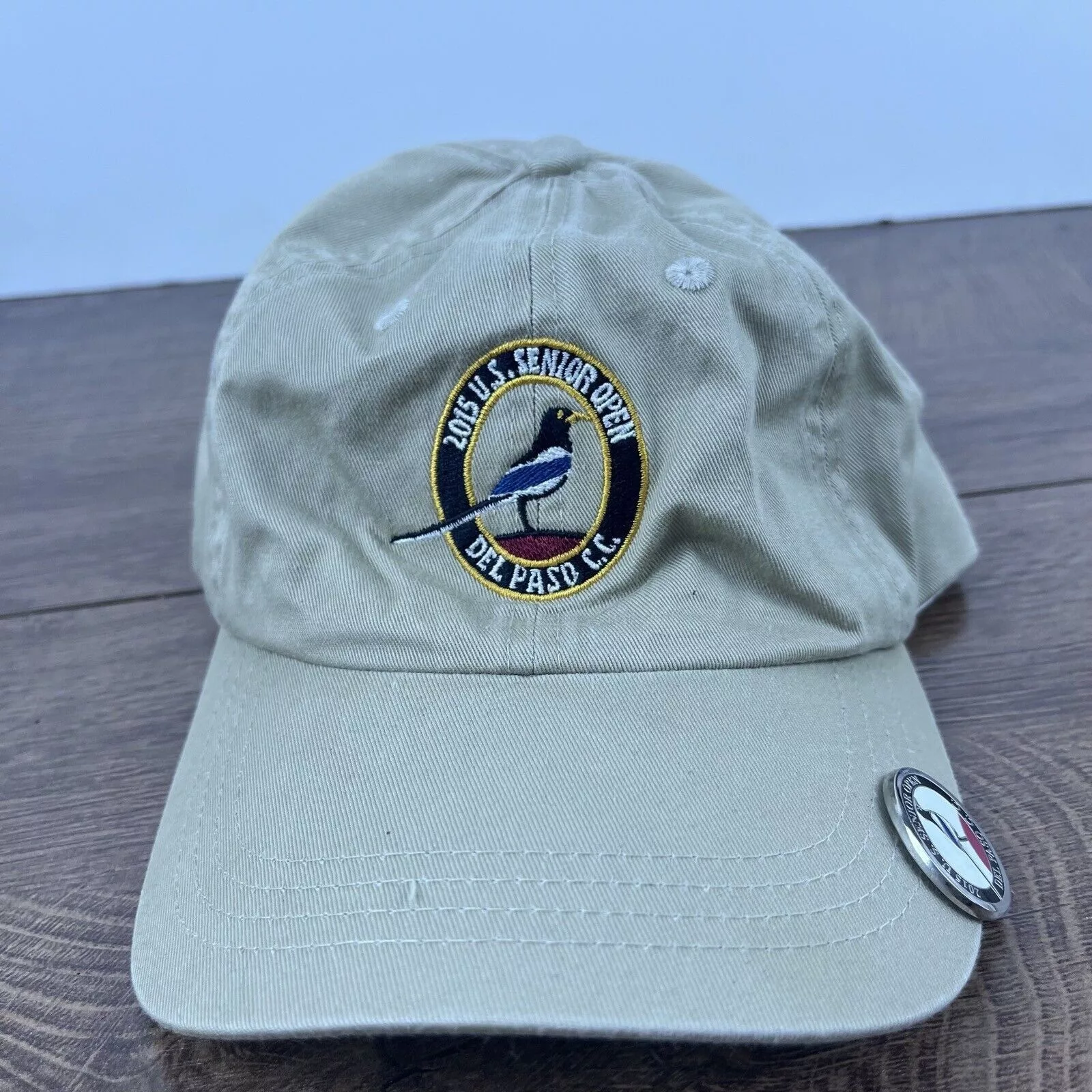 Other Hats Other 2015 US Senior Open Hat Del Paso CC Adjustable Hat Tan Hat A Brown