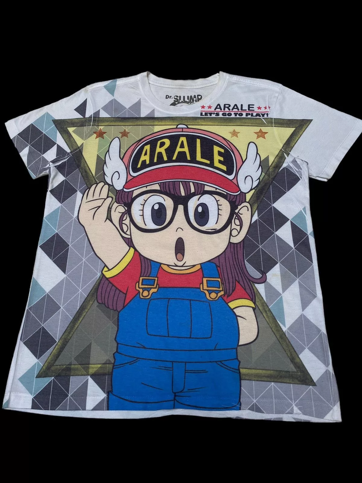 Vintage Short Sleeve T Shirts Vintage Japanese Dr Slump Arale T-shirt 1990s White