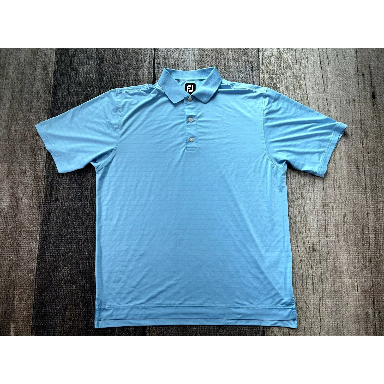 Footjoy Polos Footjoy Golf Polo Mens Blue Striped Short Sleeve Shirt Large