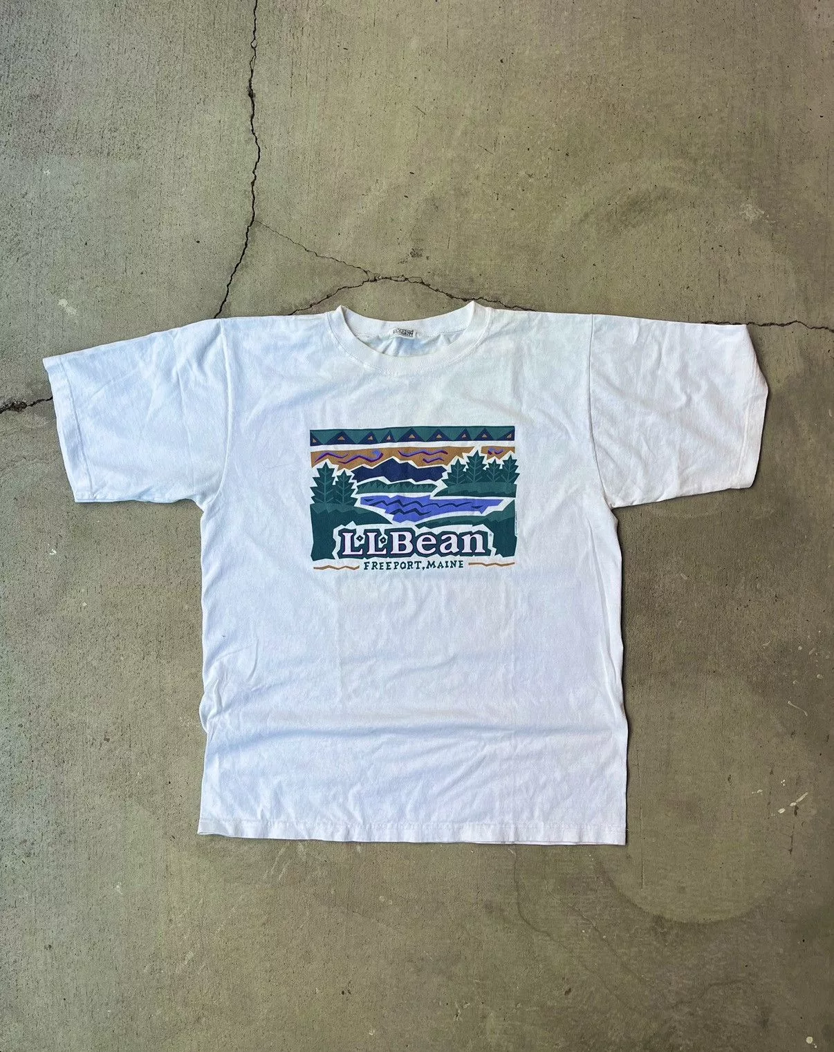 L.L. Bean Short Sleeve T Shirts L.L. Bean × Vintage L.L. Bean t shirt White