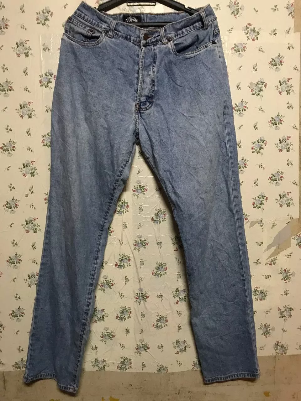Stussy Denim Stussy × Vintage 90s Stussy Distressed Ripped Soft Jeans Blue