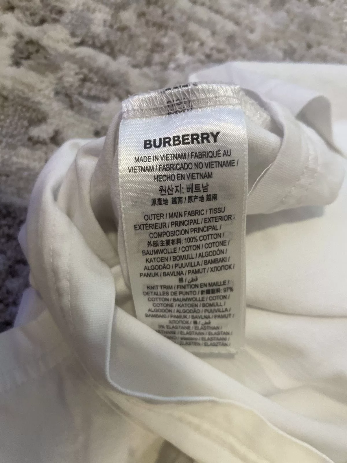 Burberry Short Sleeve T Shirts Burberry White