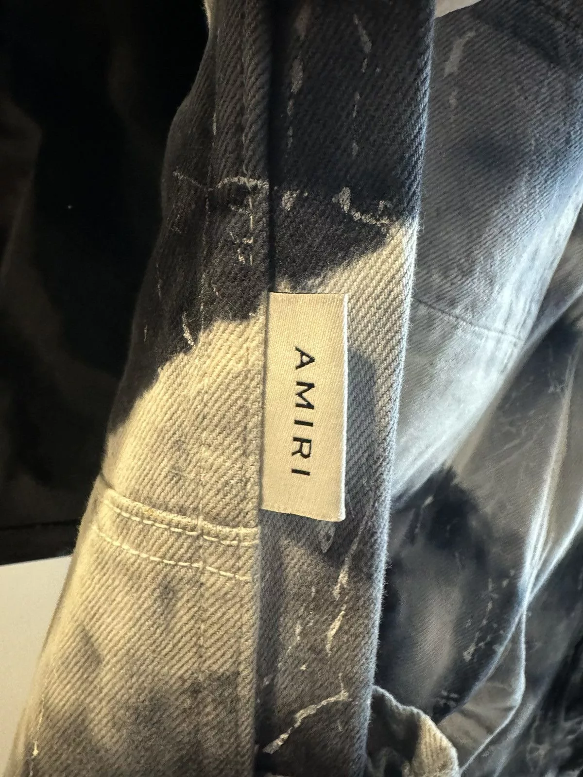 Amiri Denim Amiri Tie-Dye Double Knee Carpenter Jeans Black