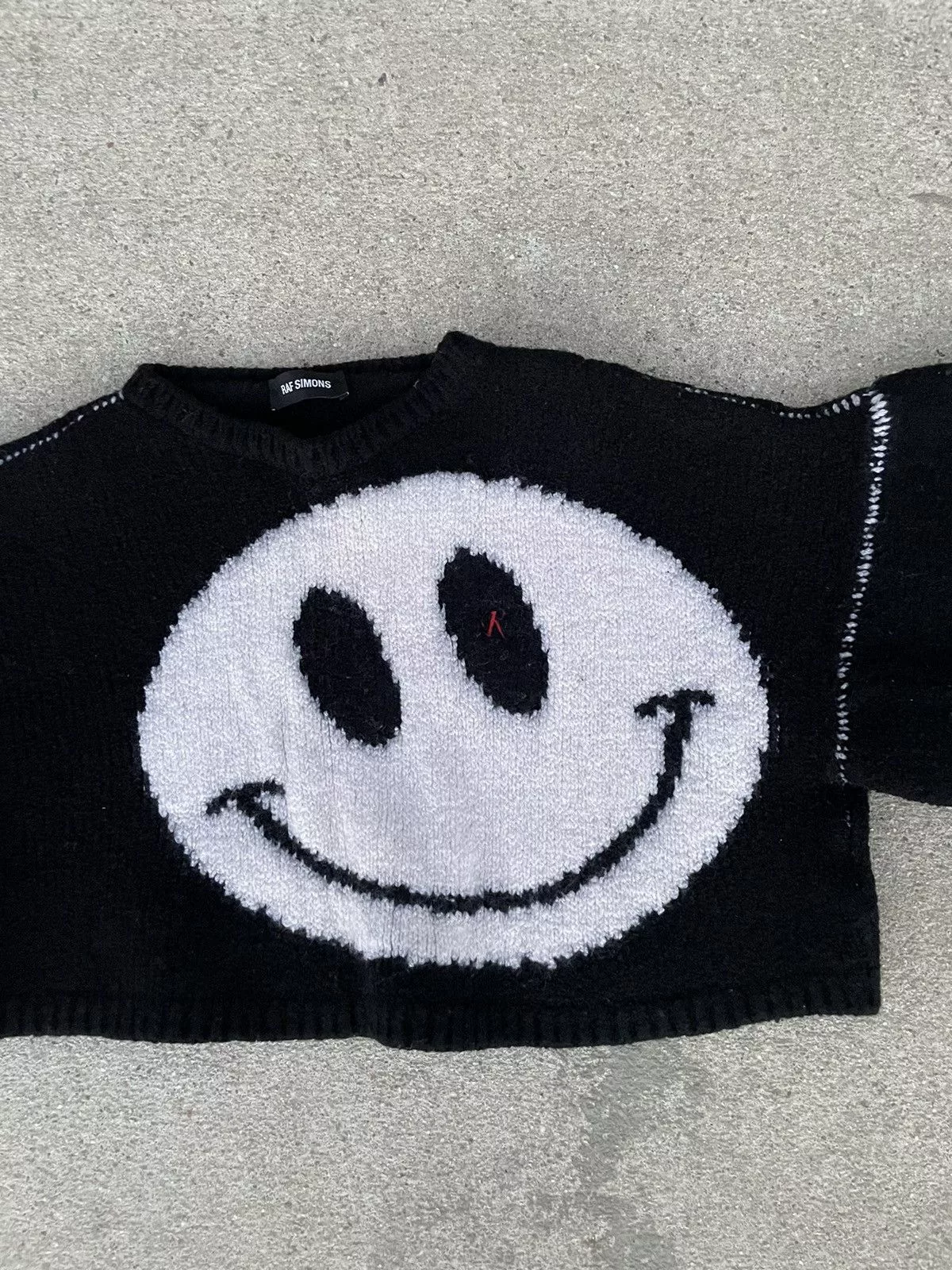 Raf Simons Sweaters Knitwear Raf Simons Smiley Wool Sweater Black