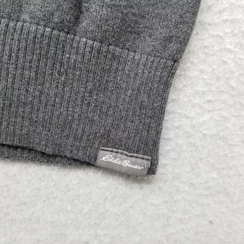 Eddie Bauer Sweaters Knitwear Eddie Bauer Eddie Bower Sweater Men Large Pullover Mock Neck Zip Gray