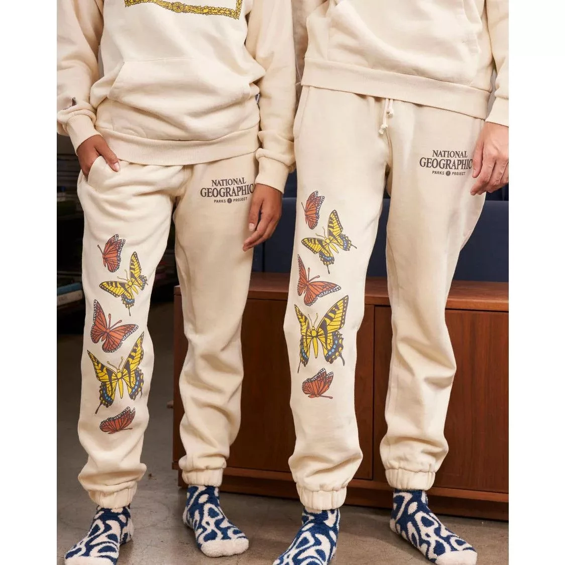 Parks Project Sweatpants Joggers Parks Project National Geographic Butterfly Organic Joggers White