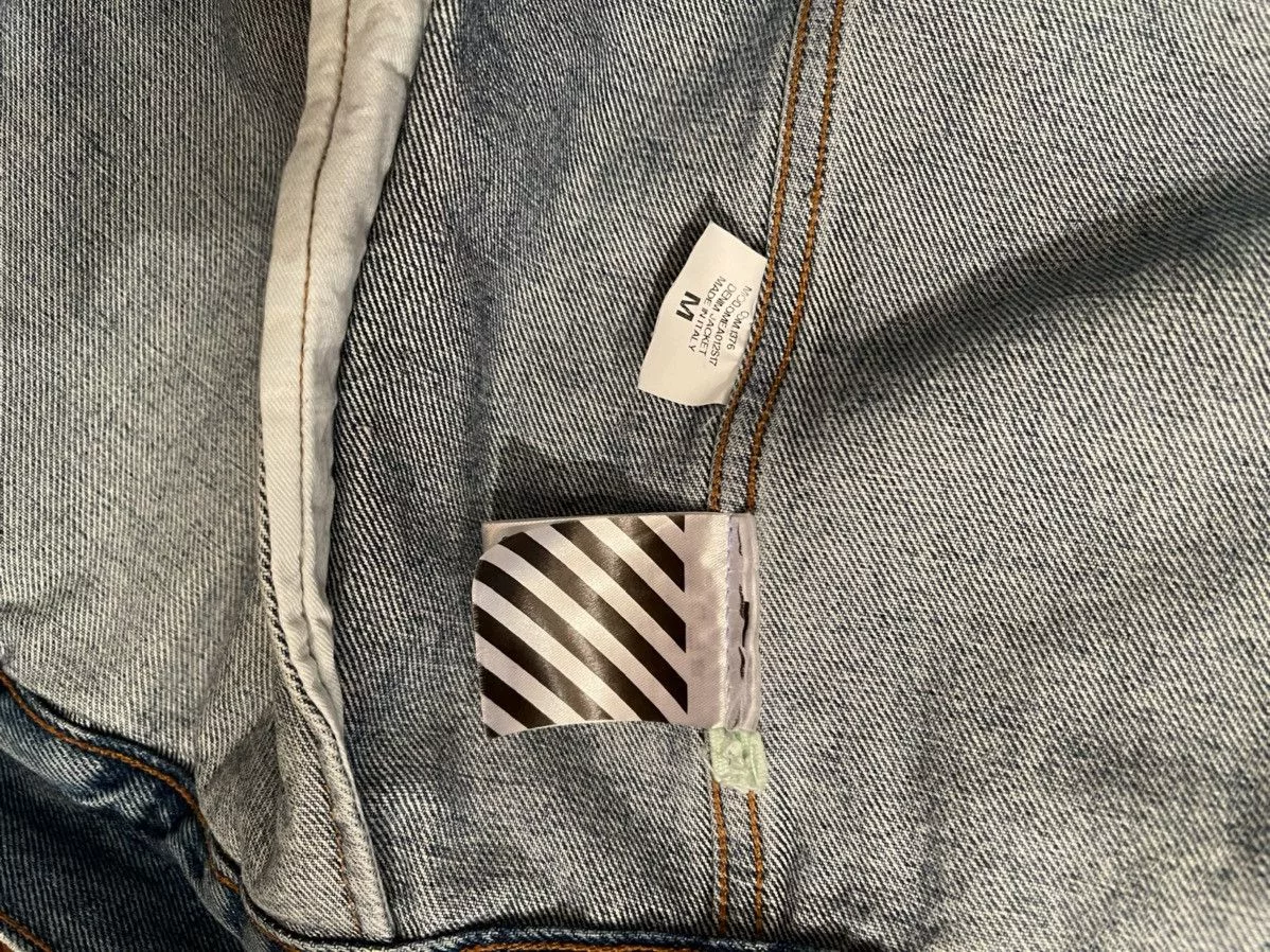 Off-White Denim Jackets Off-White ‘spray paint’ Denim Jacket Blue