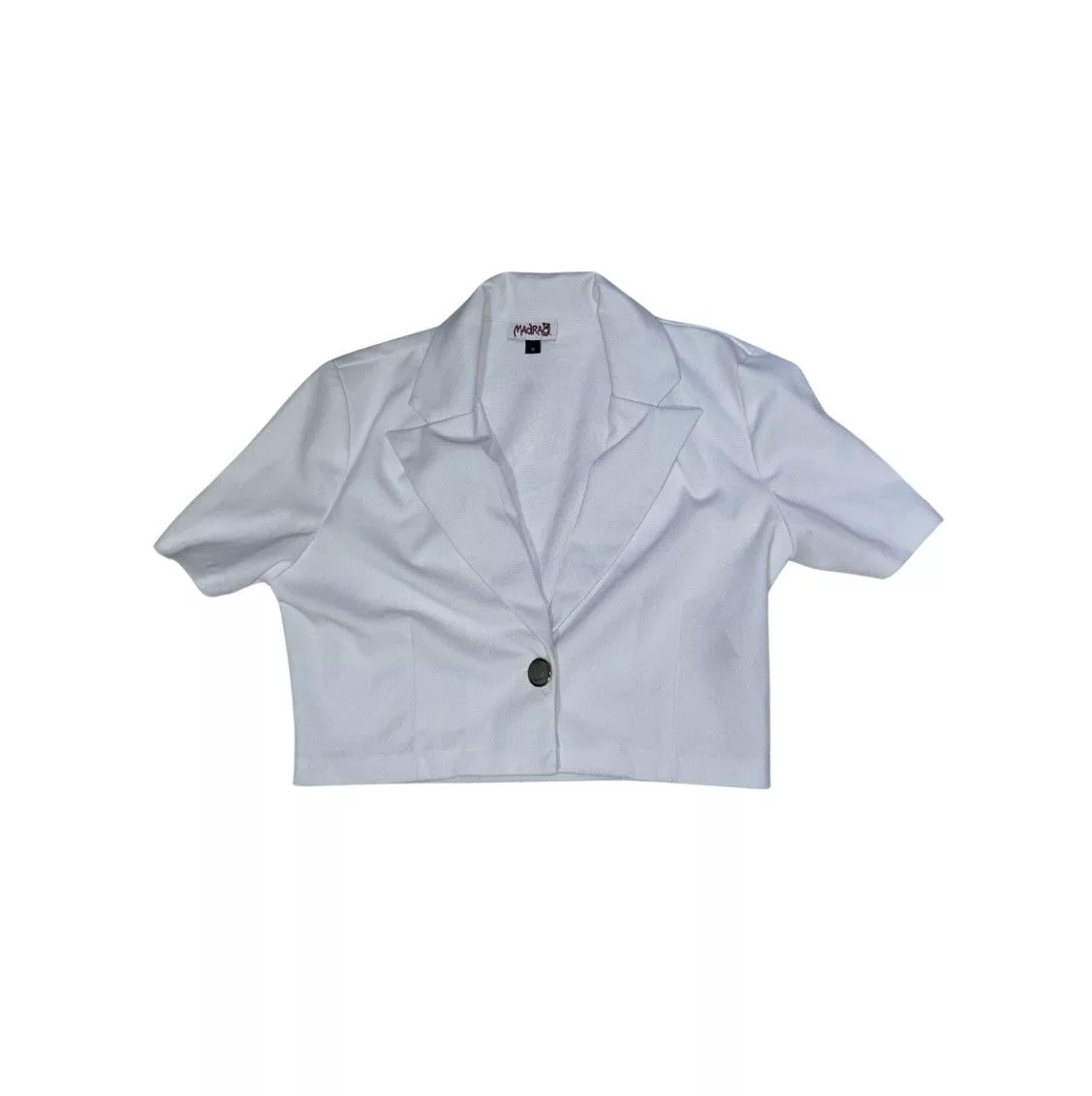 Other Blazers Other White Cropped Blazer Medium Stretchy