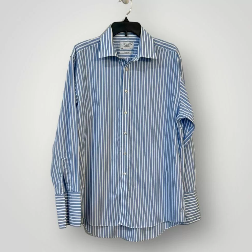 Charles Tyrwhitt Shirts Button Ups Charles Tyrwhitt Men's Striped Button Down Shirt Blue